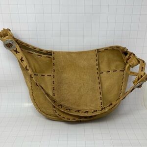 Handmade Vintage full grain Tan Leather Hobo Bag